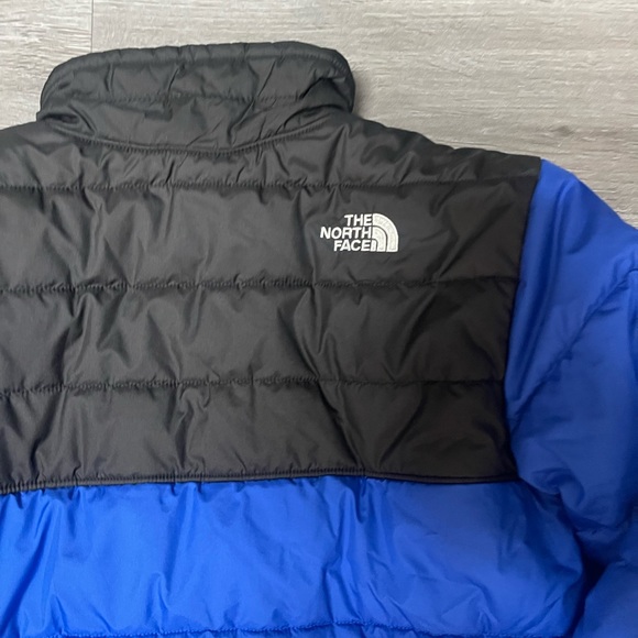 The North Face Printed Reversible Mount Chimbo Puffer Fur Jacket Boys L 12/14 - Picture 7 of 9